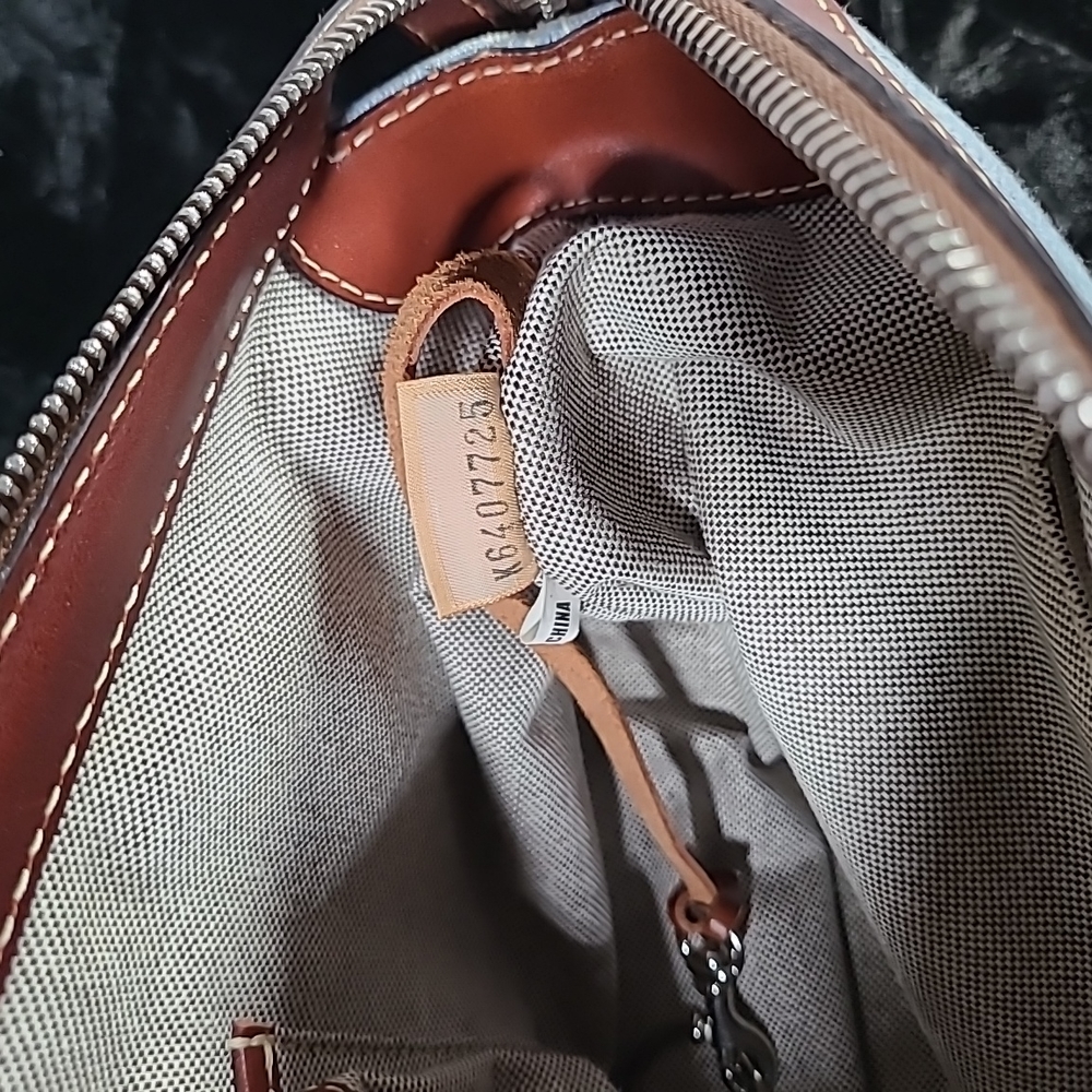 FINAL DISCOUNT Denim and Leather Handbag - Picture 8 of 11